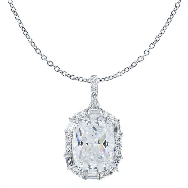 Wholesale Fancy White CZ Pendant Silver Jewelry 