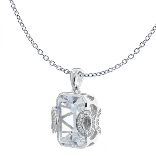 Wholesale Fancy White CZ Pendant For Ladies 