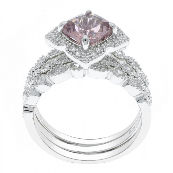 China 925 Sterling Silver Ring Set With Morganite Nano 