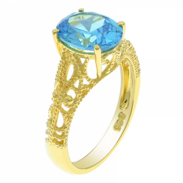 China 925 Sterling Silver Neon Apatite Ring 