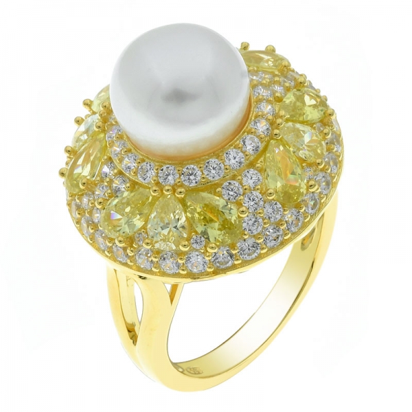 China 925 Sterling Silver Pearl Ring 