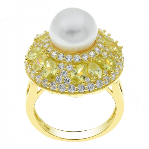 China 925 Sterling Silver Pearl Ring 