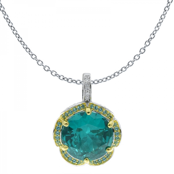 China 925 Sterling Silver Paraiba Jewelry Pendant For Ladies 