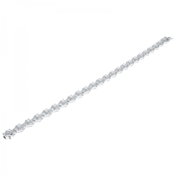 China 925 Silver White CZ Jewelry Bracelet For Ladies 