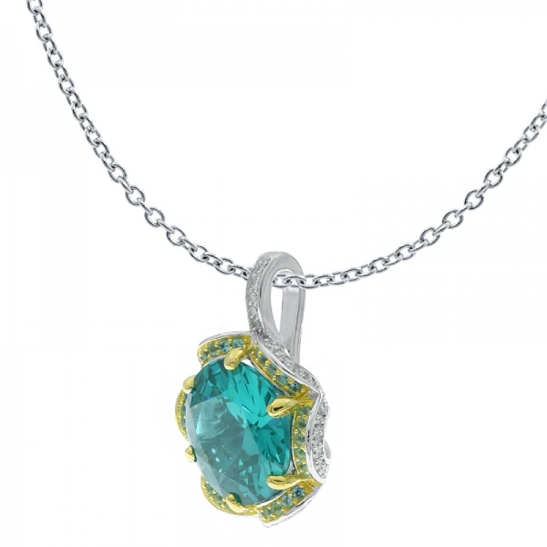 China 925 Sterling Silver Paraiba Jewelry Pendant For Ladies 