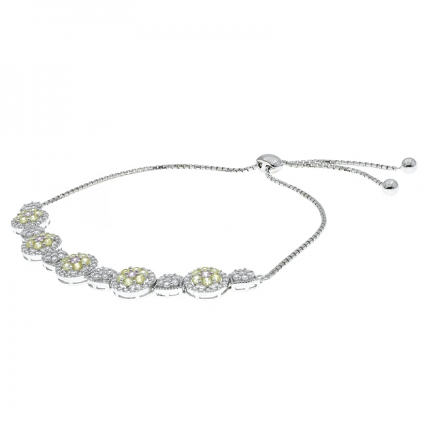 China 925 Silver Fancy Composite Alternating Bolo Bracelet 