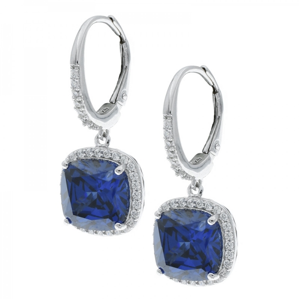 925 Silver Tanzanite CZ Hinge Earrings Making Supplies 