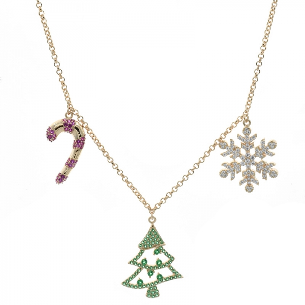 China 925 Sterling Silver Christmas Ladies Necklace 