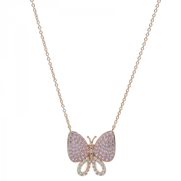 China 925 Sterling Silver Butterfly Necklace 