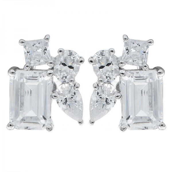 China 925 Sterling Silver Paraiba Stud Earrings 