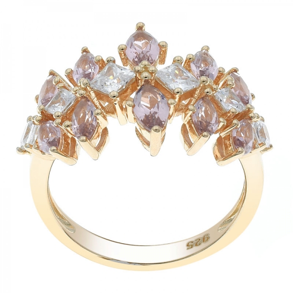 Silver Marquise Morganite Nano Ring Making Supplies 