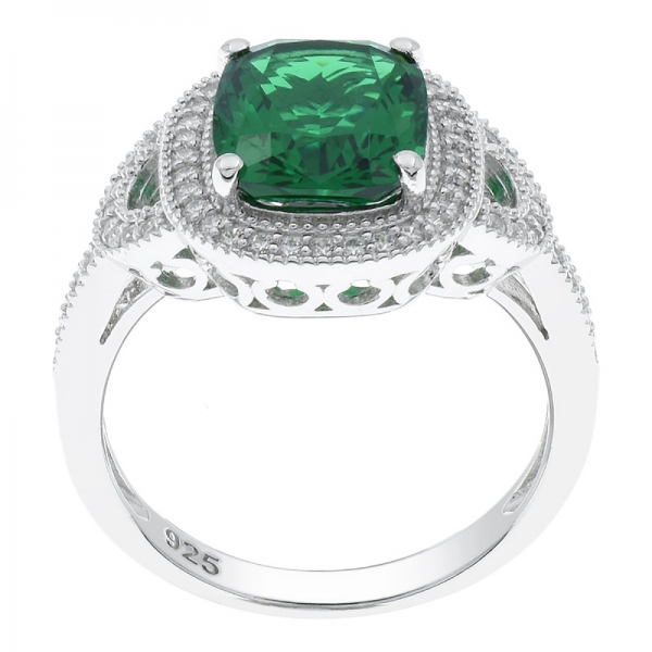 925 Sterling Silver Green Nano Ring Making Supplies 