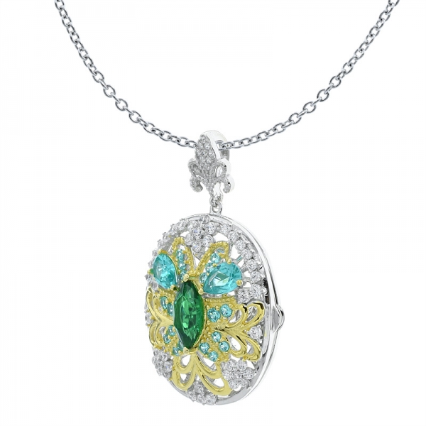 China 925 Sterling Silver Filigree Butterfly Locket Pendant 