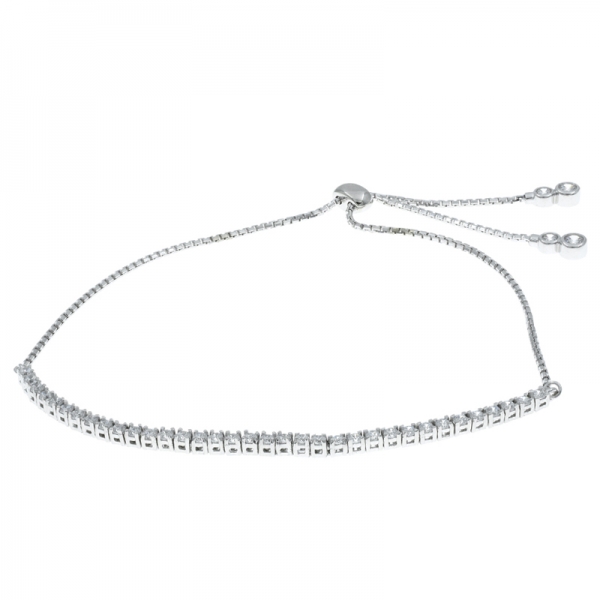 China Exquisite 925 Sterling Silver Tennis Bolo Bracelet 