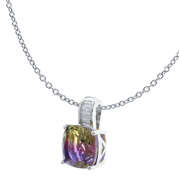 China 925 Silver Ametrine Pendant For Ladies 