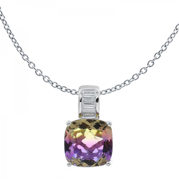 China 925 Silver Ametrine Pendant For Ladies 