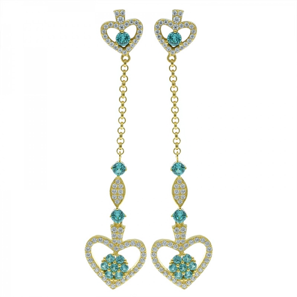 China 925 Sterling Silver Double Open Heart Earrings 