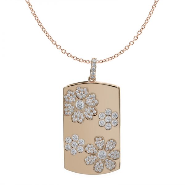 China 925 Sterling Silver Flower Charm Pendant 
