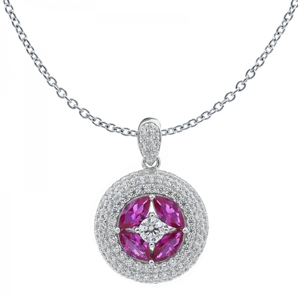 China 925 Sterling Silver Round Shape Pendant 