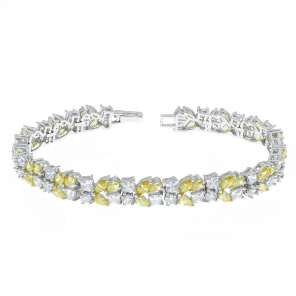 925 Silver Classic White CZ Jewelry Bracelet For Ladies 