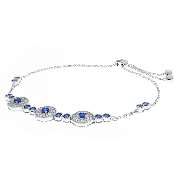 Exquisite Handmade Bolo Jewelry Bracelet With Blue Nano 