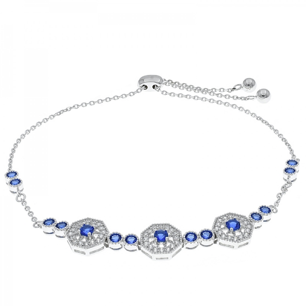 Exquisite Handmade Bolo Jewelry Bracelet With Blue Nano 