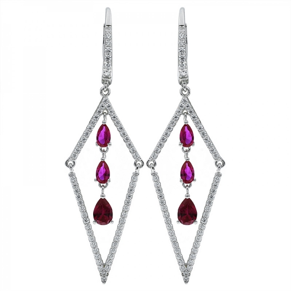 China 925 Sterling Silver Hinge Frame Earrings Jewelry 