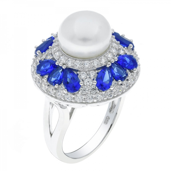 China 925 Sterling Silver Pearl Ring 