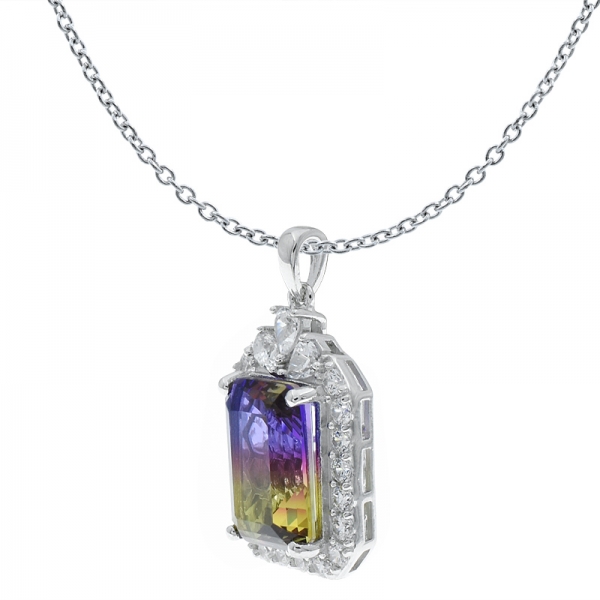 China 925 Sterling Silver Charming Ametrine Pendant 