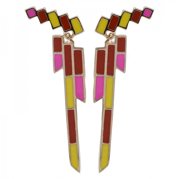 China 925 Sterling Silver Handmade Enamel Earrings 