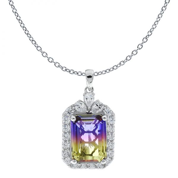 China 925 Sterling Silver Charming Ametrine Pendant 