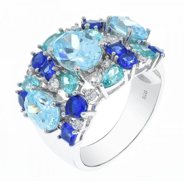 China 925 Sterling Silver Ring With High Quality Stones 