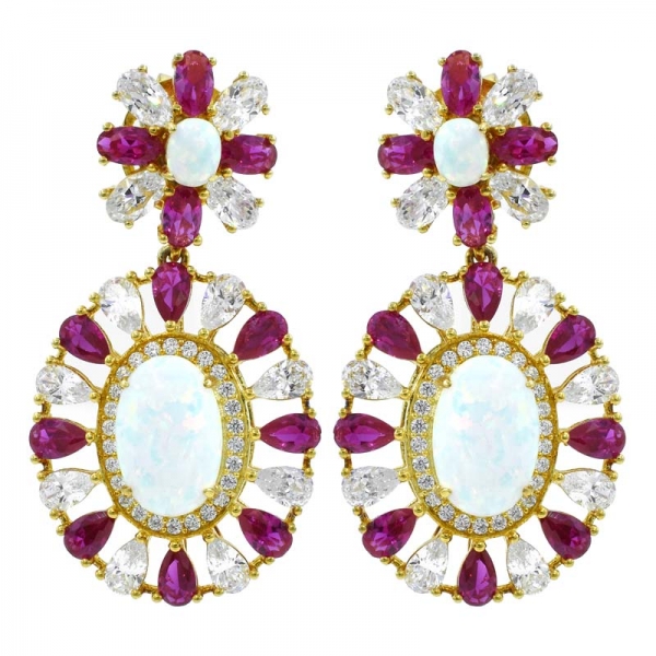 China 925 Sterling Silver Opal Earring For Women 