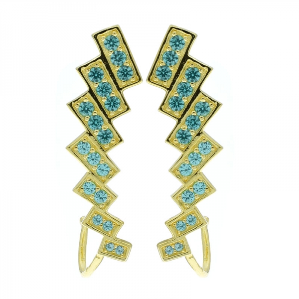 China 925 Sterling Silver Gradual Enamel Earrings 