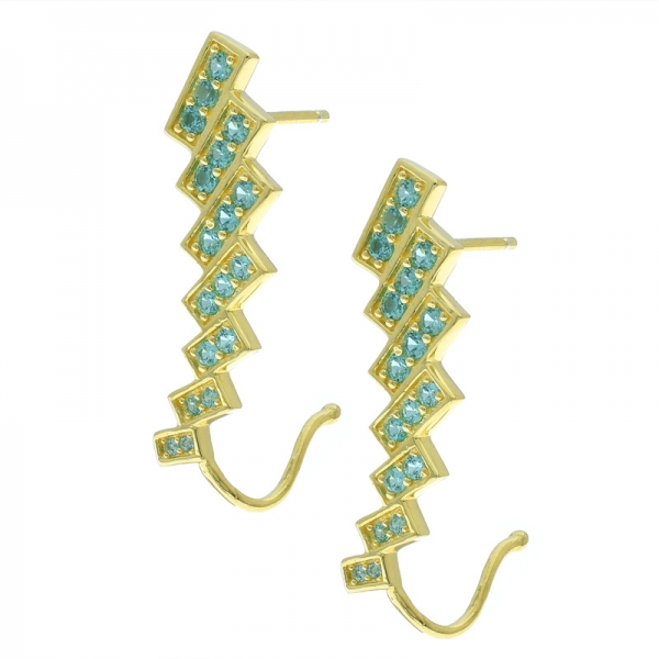 China 925 Sterling Silver Gradual Enamel Earrings 