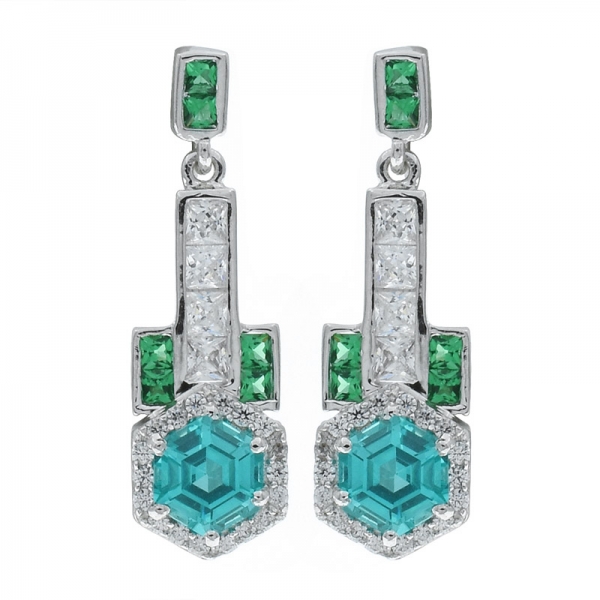 Sweet Fashion 925 Sterling Silver Earrings With Clear Stones 