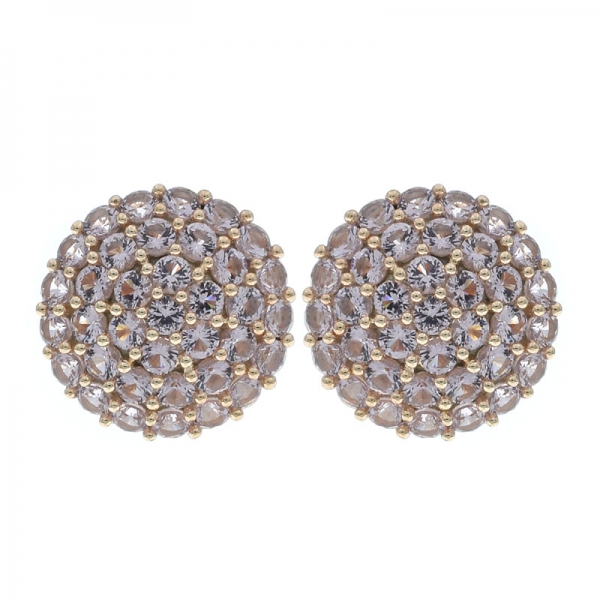 Nice Handcrafted 925 Sterling Silver Composite Stud Earrings 