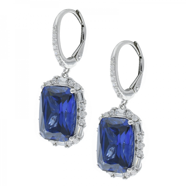 925 Sterling Silver Glittering White CZ Earrings 