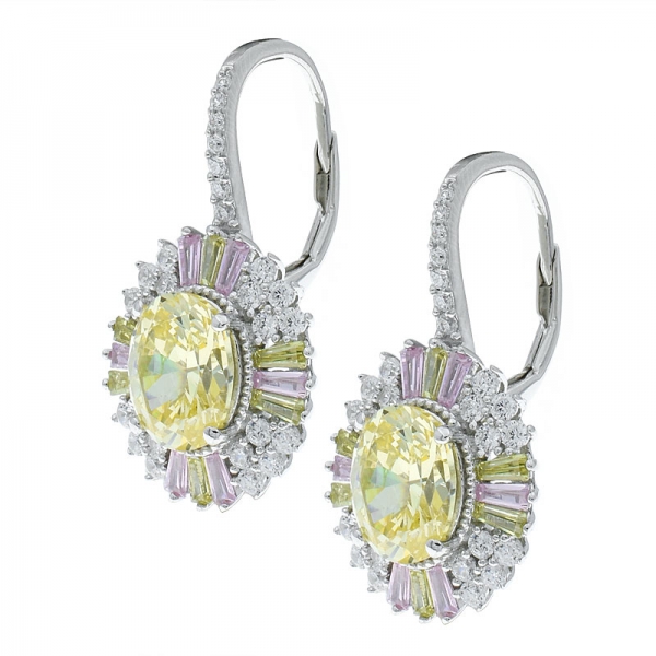 High Quality 925 Sterling Silver Flower Earrings For Ladies 