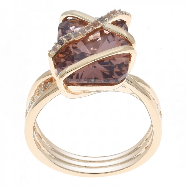 Classic 925 Sterling Silver Morganite Nano Jewelry Ring 