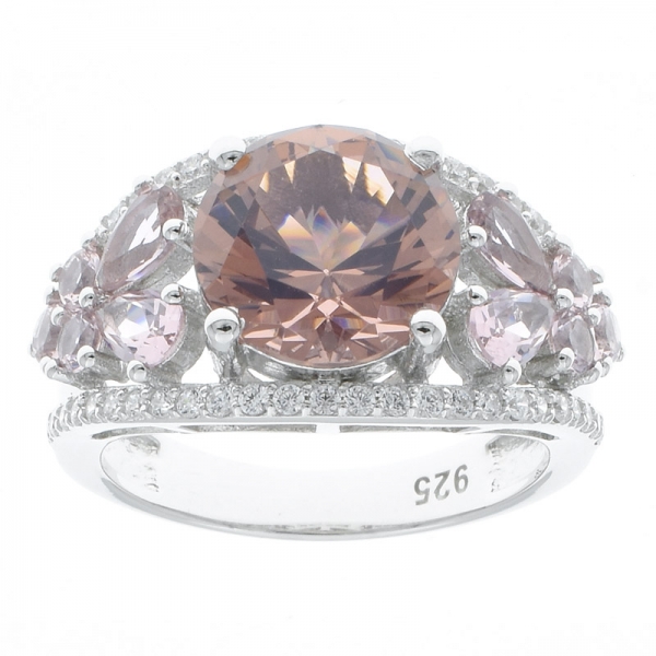 Glamour Ladies 925 Sterling Silver Morganite Nano Ring 