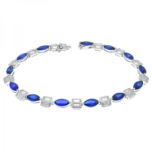 Subtle Elegance 925 Sterling Silver Alternating Bracelet 