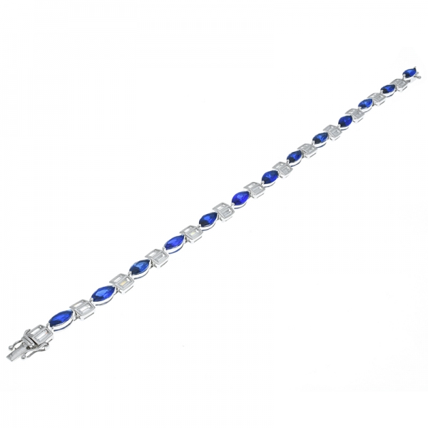 Subtle Elegance 925 Sterling Silver Alternating Bracelet 