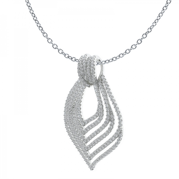 Fancy 925 Sterling Silver Multi Lines Jewelry Pendant 