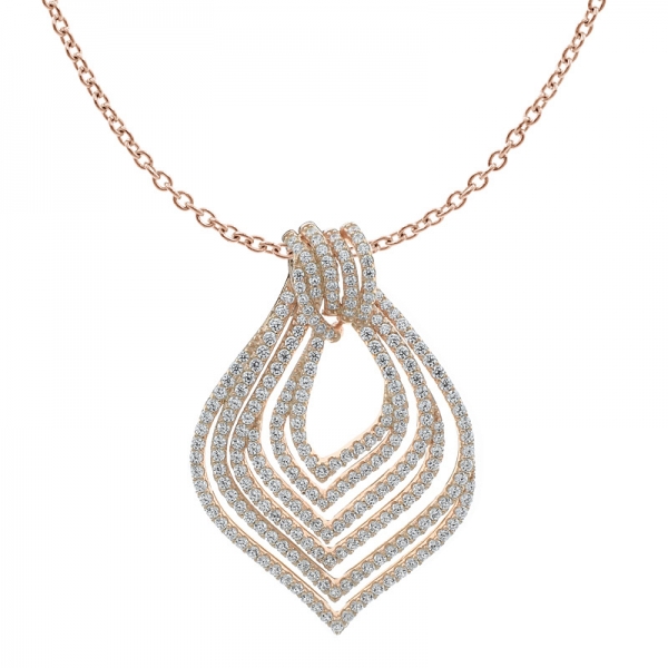 Fancy 925 Sterling Silver Multi Lines Jewelry Pendant 