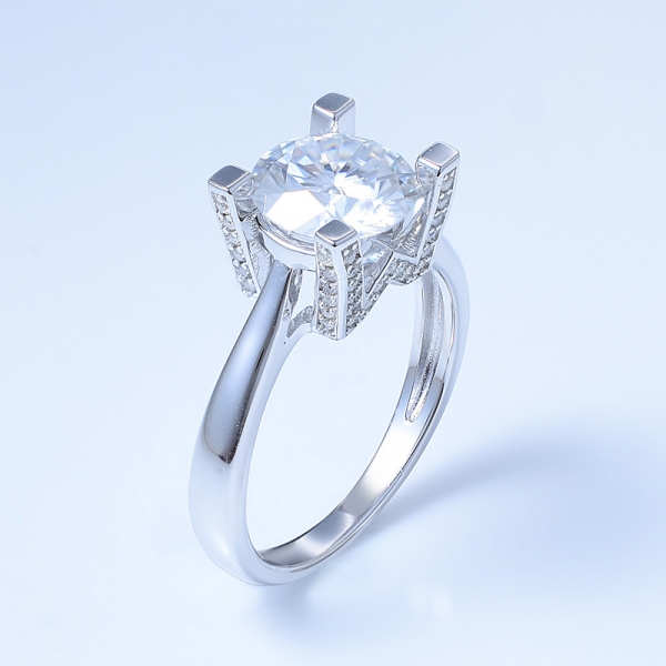 925 Sterling Silver Solitaire Bridal Ring Jewelry For Women 