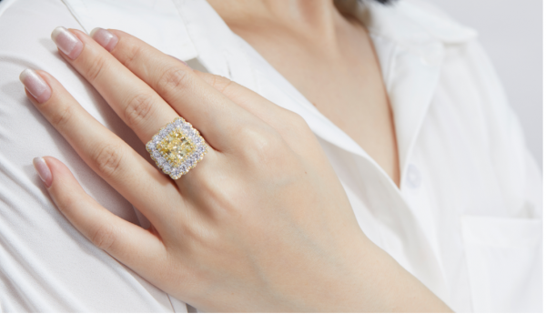 3.5ct princess shape firework cutting  diamond color whosale silver Jewelry Ring 