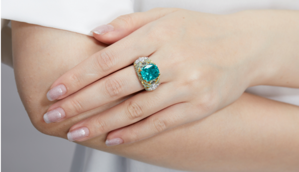 925 Precious Twinkle Paraiba Ladies Ring 