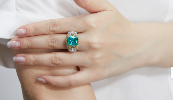 925 Precious Twinkle Paraiba Ladies Ring 