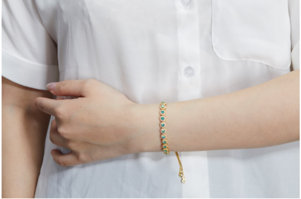China Winsome Handmade Bolo Jewelry Bracelet With Paraiba YAG 
